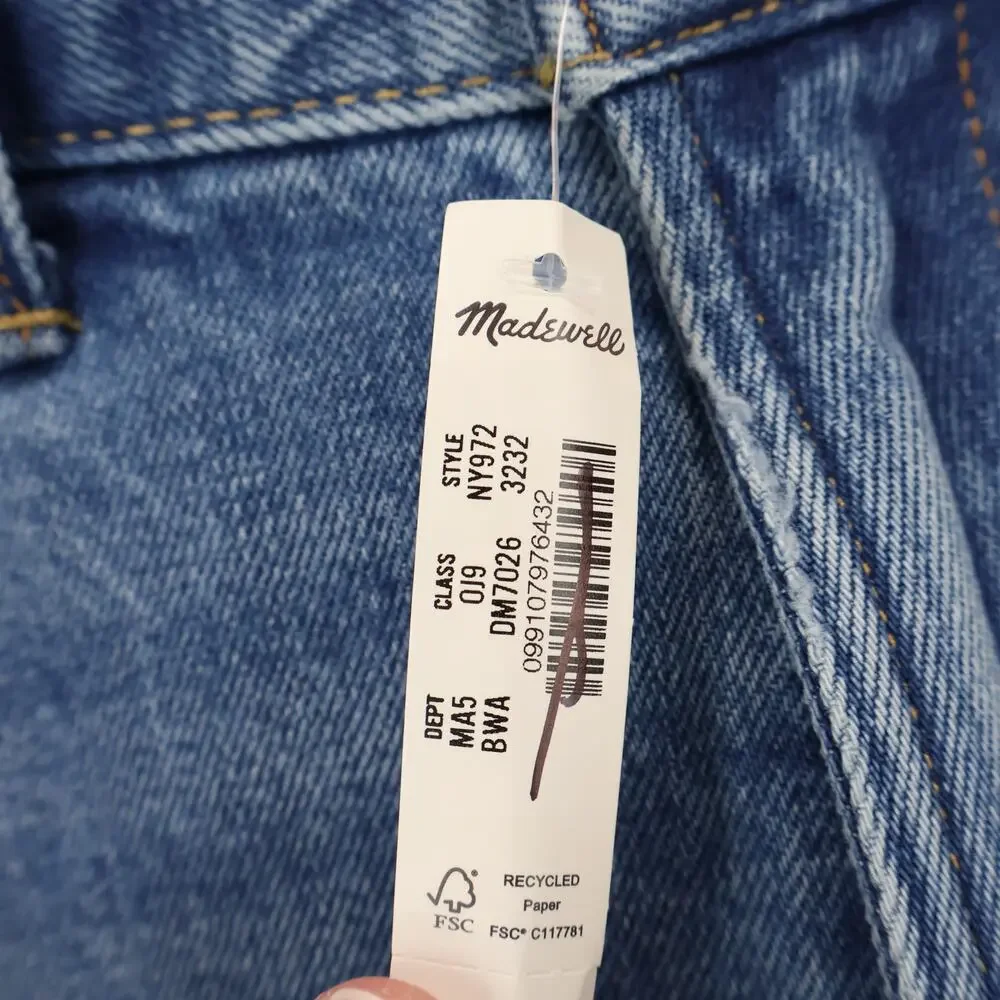 Madewell Men's The 1991 Straight Leg Jean Banwell Wash Size 32x32 NWT